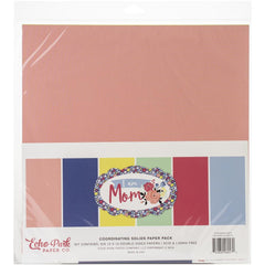 Echo Park - 12X12 Paper Pack - I am Mom-Coordinating Solids Paper Pack